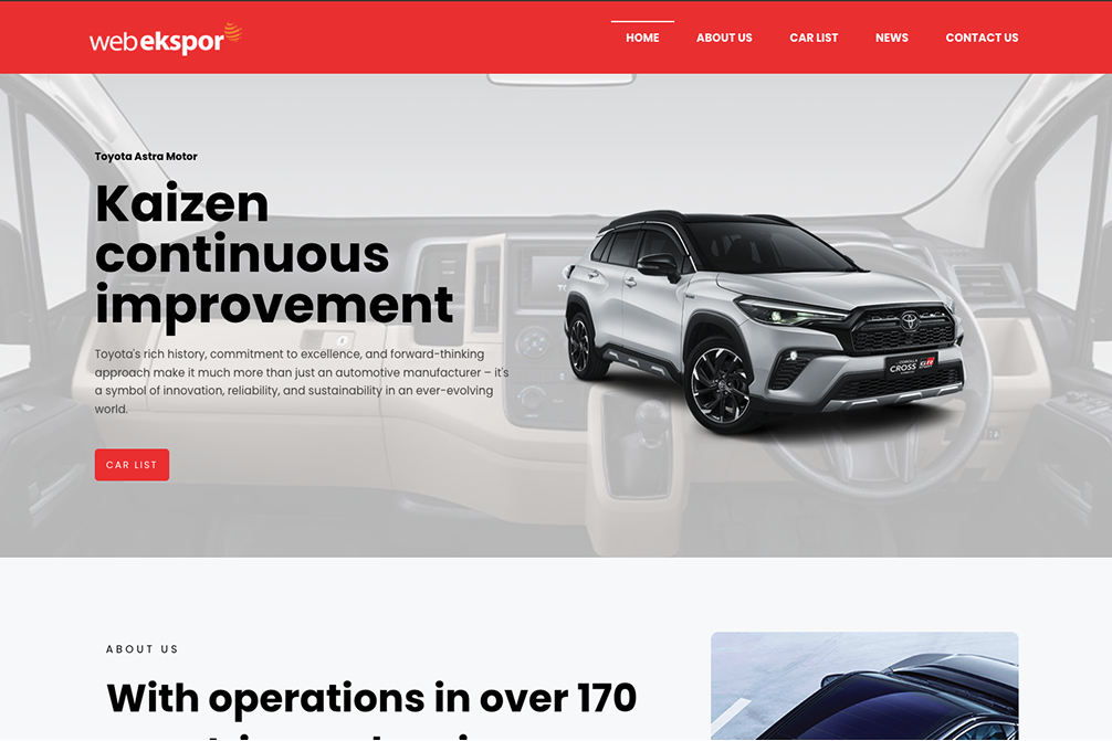 Template Website Showroom Mobil 166