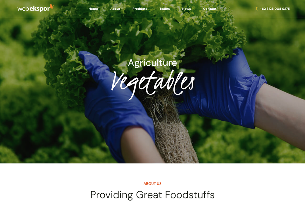 Desain Website Sayuran Template 175