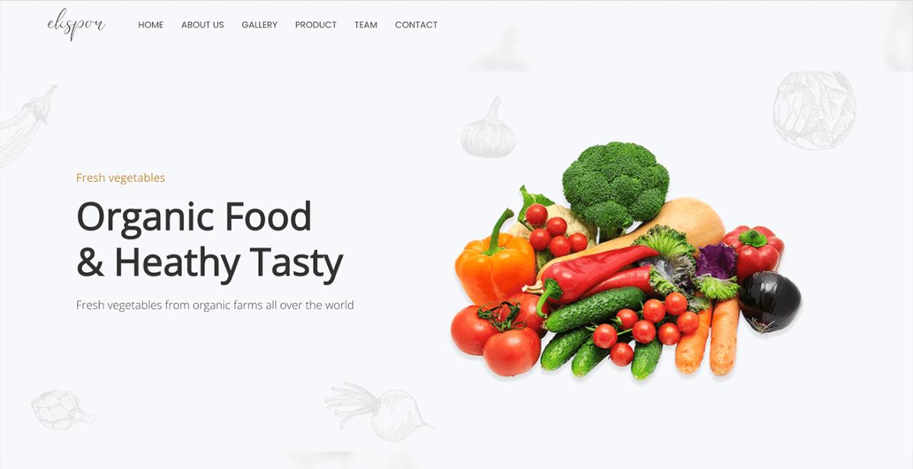 Fresh Vegetables - Organic Food & Healthy Tasty