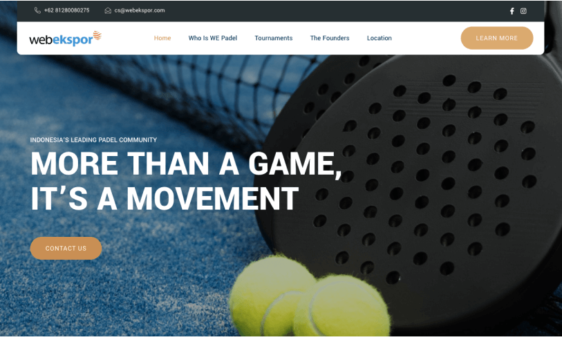 padel webekspor game tenis sport olahraga lapangan raket badminton