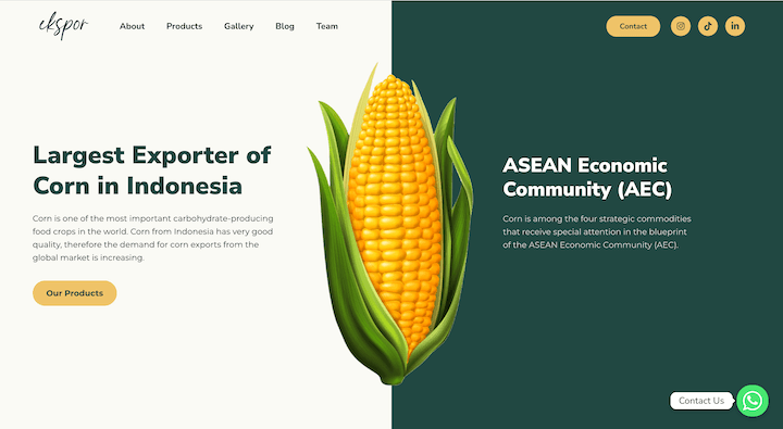 Largest Exporter of Corn in Indonesia
